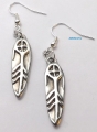 Medicine Feather Earrings 18-Native