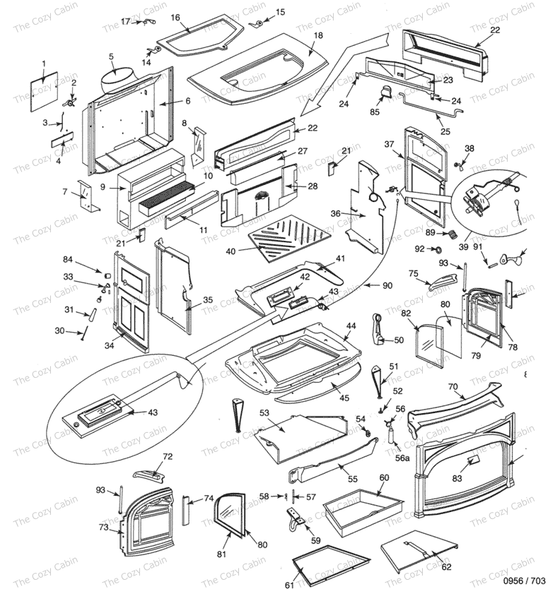 Encore Woodburning Stove (2550) The Cozy Cabin Stove & Fireplace Parts