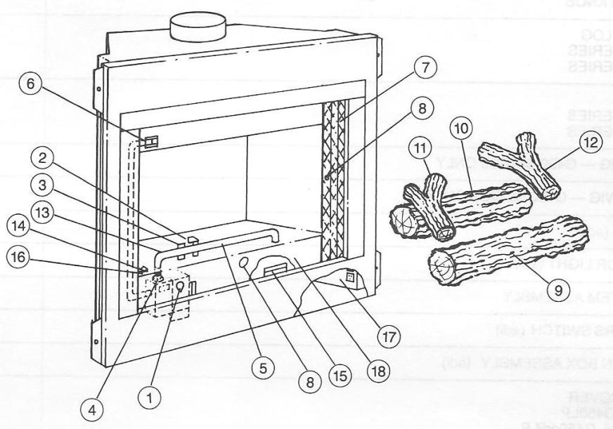 G400 SERIES- G450 G490 Natural Vent Gas Fireplace 114-117 #G400