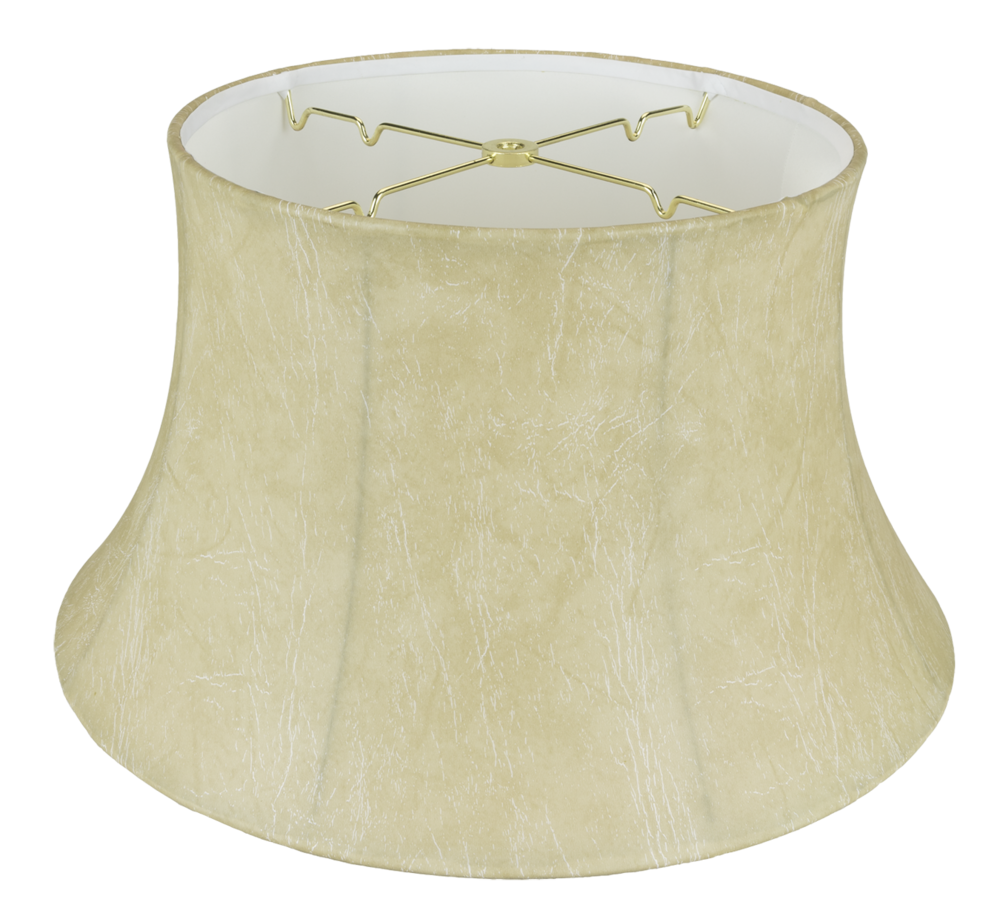 4116 Faux Leather Floor Lamp Shade With White Lining Monter