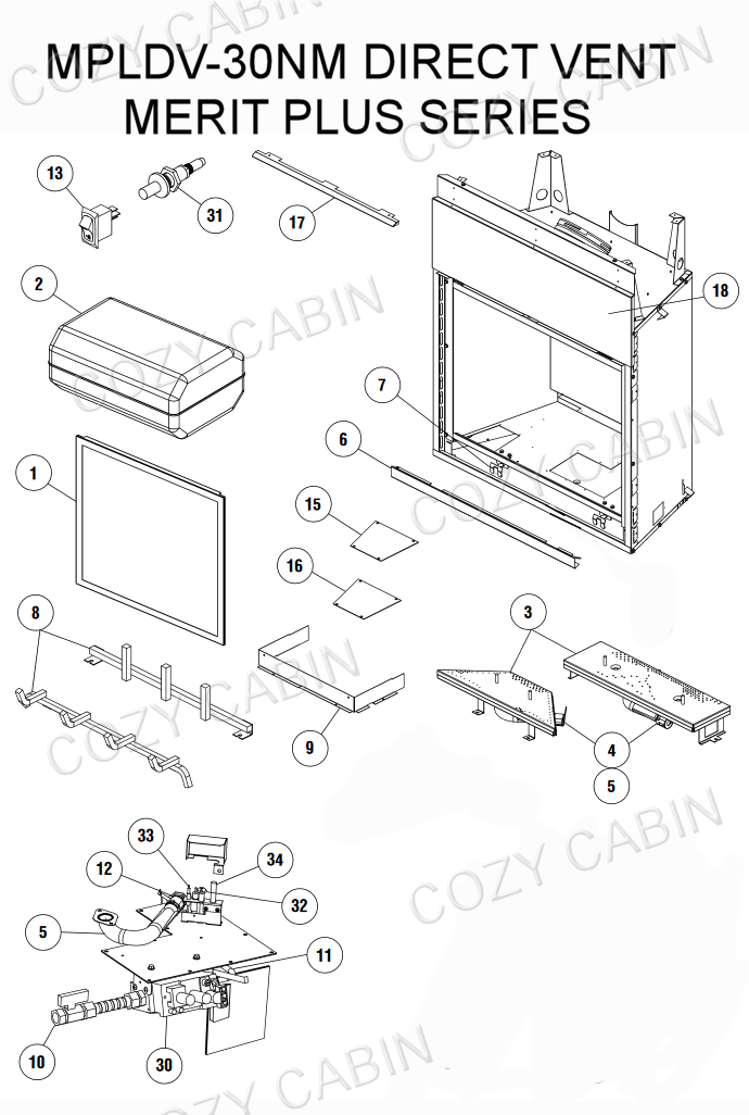 Merit Plus Series Gas Fireplace Mpldv 30nm Mpldv 30nm The Cozy