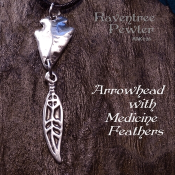 Arrowhead with Feather #14-NativeAmerican