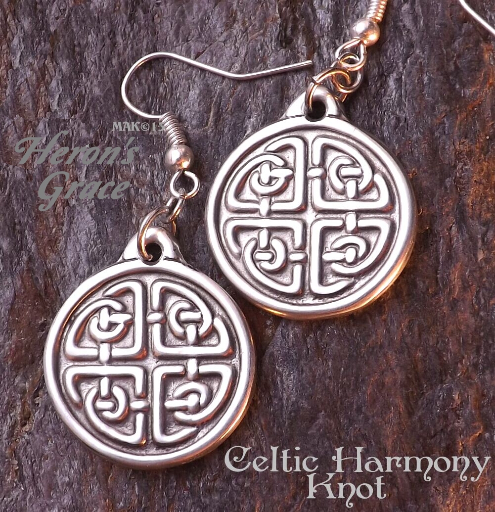 Celtic Harmony Knot - Earrings #15-CelticHarmonyKnotEar
