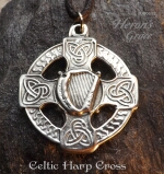 Celtic Harp Cross 18-HarpCross