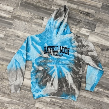 Tie Dye hoodie blue/gray #330