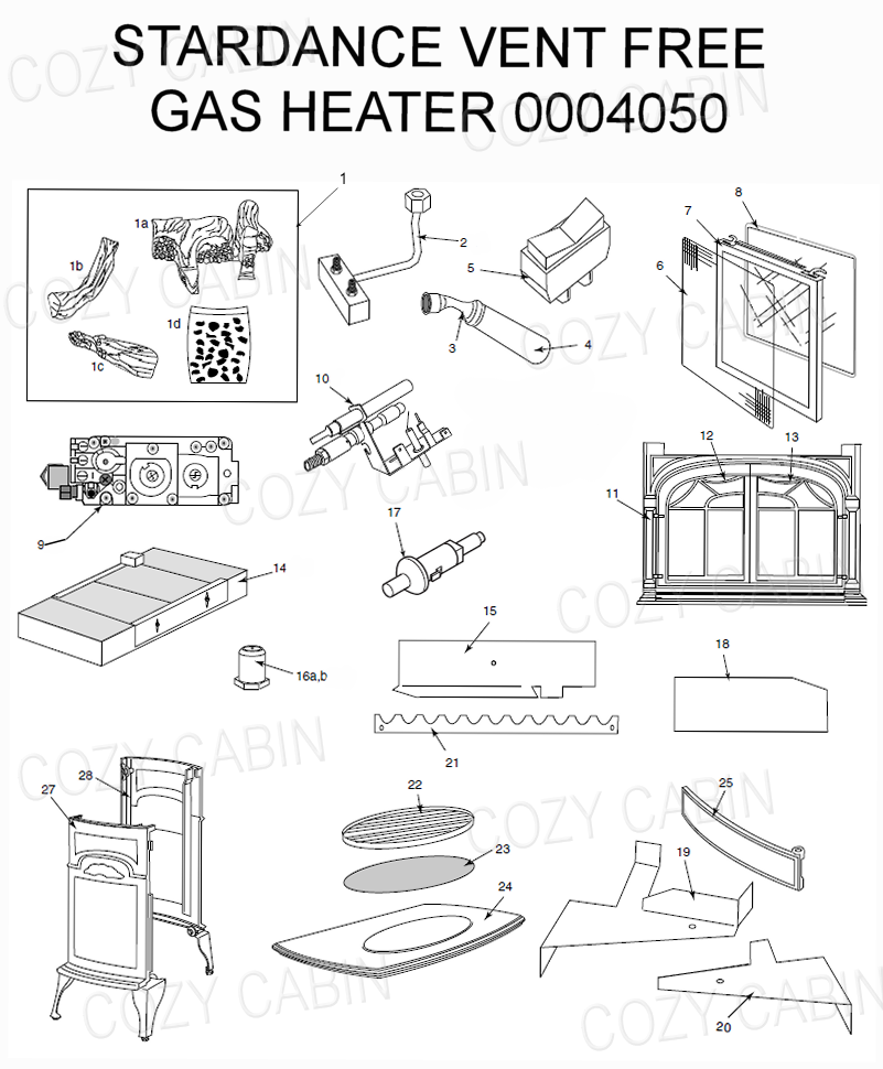 VERMONT CASTINGS STARDANCE CLASSIC BLACK VENT FREE NATURAL GAS HEATER  (0004050) (0004050) The Cozy Cabin Stove u0026 Fireplace Parts Store
