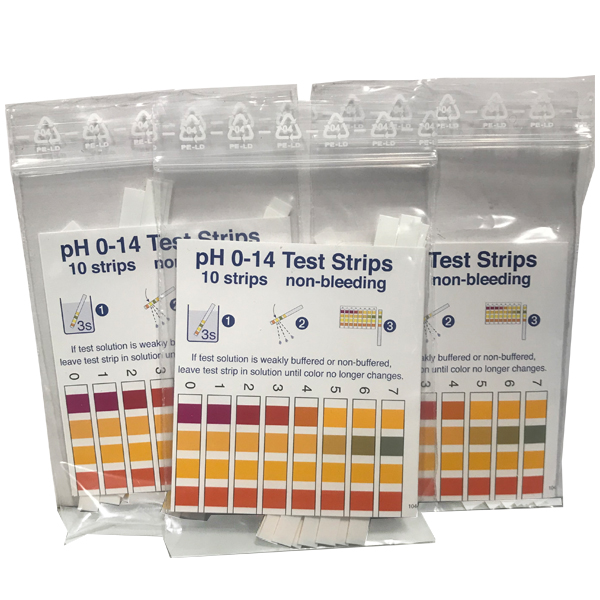 pH-Fix Poly Bag: 10�strips with color chart