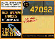 USAAF WWII Letters/Numbers Full font 4' 6' 8' Generic Set #48GEN711
