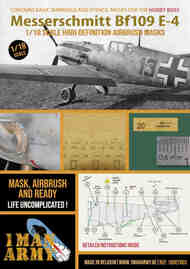  1ManArmy  1/32 Messerschmitt Bf.109E-4 high definition stencilling and national insignia paint masks 18DET003