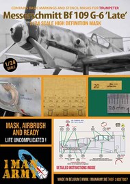 Messerschmitt Bf.109G-6 Late high definition airbrush masks #24DET007