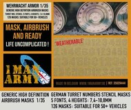  1ManArmy  1/35 GERMAN Turret Numbers Stencil 1/35 Generic 35GEN444