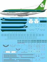  26 Decals  1/144 Aer Lingus 1970s livery Boeing 737-200 STS44233