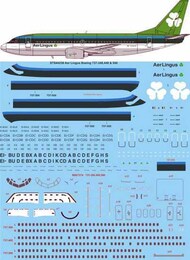  26 Decals  1/144 Aer Lingus 1970s livery Boeing 737-300, 737-400, 737-500* STS44236