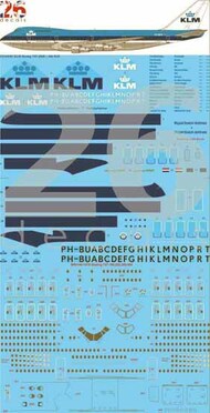 KLM 1970s Blue Top Boeing 747-206/206 SUD Decal #STS44381