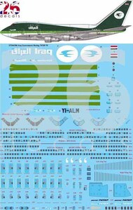  26 Decals  1/144 Iraq Boeing 747SP Decal STS44386