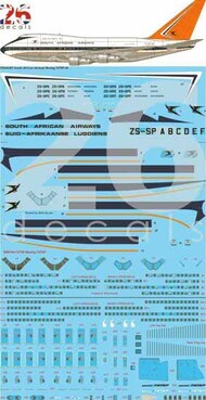  26 Decals  1/144 South African Airways Delivery Boeing 747SP Decal STS44387