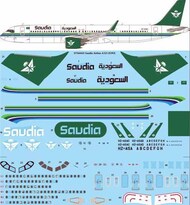 Saudia 'New Livery'  Airbus A321-251NX (NEO) Screen printed decal #STS44411
