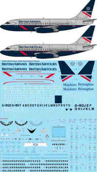 British Airways / British Airtours Landor Boeing 737-236/Adv screen printed decal #STS44434