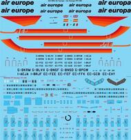 Air Europe/Air Europa 757-200 laser decal with screen print details #TS144-1056