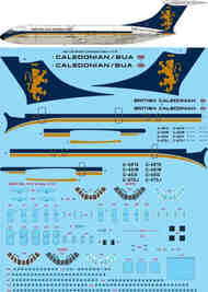 British Caledonian / Caledonian BUA Vickers VC-10 laser decal with screen print details #TS144-1245