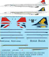 British Airways / Singapore Airlines BAC Concorde laser decal TS144-1328