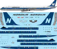 Nordair Douglas DC-8-61CF laser decal TS144-1354
