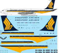 Singapore Airlines Boeing 707-312B Laser decal TS144-1358