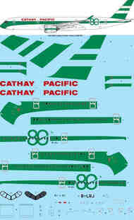 Cathay Pacific Retro 80th Anniversary Airbus A350-941 laser decal TS144-1369