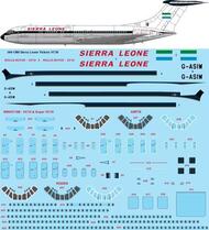Sierra Leone Vickers VC-10 Laser decal with screen print details #TS144-1380