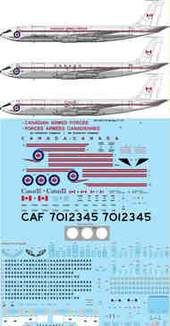 CAF Boeing CC137 (Boeing 707-347C) laser decal with screen print details #TS144-1385