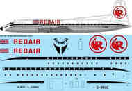 Redair Bristol Britannia 312F (Version 1) from the 80s TV series 'Buccaneer' - Laser decal TS144-1387
