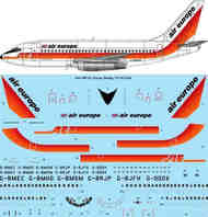 Air Europe Boeing 737-2S3/Adv laser decal #TS144-1389