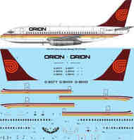 Orion Airways Boeing 737-2T5/Adv laser decal #TS144-1391