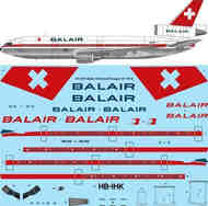 Balair McDonnell Douglas DC-10-30 - laser decal #TS144-1395