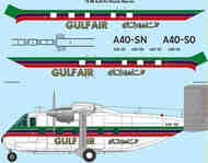 Gulf Air Shorts Skyvan Laser decal #TS72096