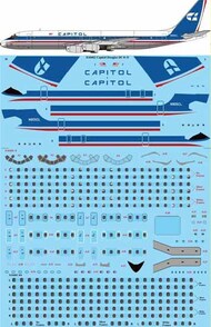 Capitol Douglas DC-8-31 Laser decal with screen print details #X14402