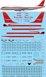  26 Decals  1/144 TAE Douglas DC-8-32 laser decal with screen print details X14405