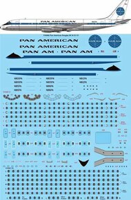  26 Decals  1/144 Pan American Douglas DC-8-32 laser decal with screen print details - for X-Scale kit X14406
