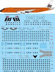  26 Decals  1/144 Jellybean Douglas DC-8-31 laser decal with screen print details X14407