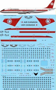 Air Canada Douglas DC-8-43 laser decal with screen print details #X14408