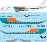 ALM Antillean Airlines Douglas DC-8-53 laser decal X14444