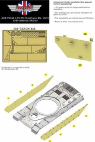  AGB Models  1/72 Armoured skirts for Chieftain tanks Mk.10 and Mk.11* AGB72146