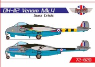  AGB Models  1/72 de Havilland DH-112 Venom Mk.IV RAF SUEZ Crisis AGB72620