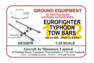  AIM - Ground Equipment  1/32 Eurofighter Typhoon tow bars two-pack, with wheels up and down (3D printed resin parts) GE32078