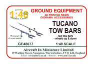  AIM - Ground Equipment  1/48 Shorts Tucano tow bar. 3D printed model GE48077