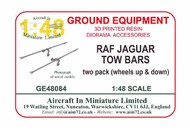 AIM - Ground Equipment  1/48 Sepecat Jaguar tow bars wheels up & down - 3D-printed GE48084