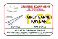  AIM - Ground Equipment  1/48 Fairey Gannet tow bar (3D printed resin parts) GE48103