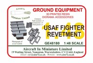  AIM - Ground Equipment  1/48 USAF fighter revetments GE48180