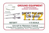 Tucano tow bars two-pack, with wheels up and down (3D printed resin parts) #GE72077