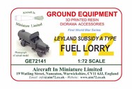 AIM - Ground Equipment  1/72 Leyland Subsidy A type fuel lorry - circa 1916 - 3d-printed GE72141